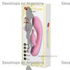 Vibrador de textura suave con masajeador de clitoris y carga USB